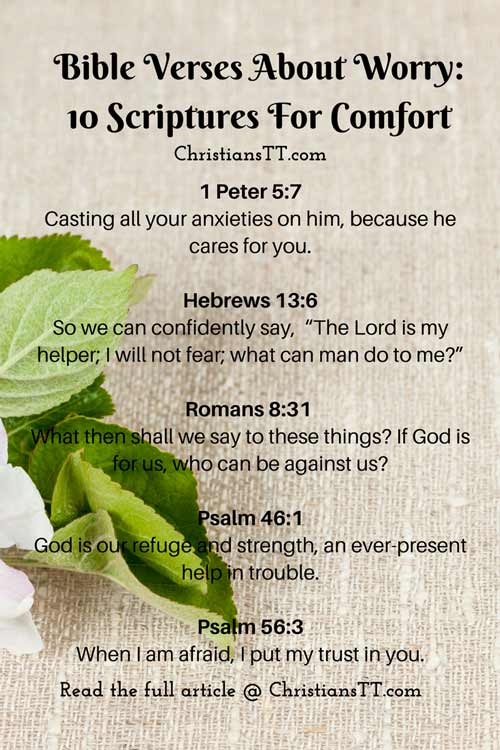 Bible verses about worry- pin