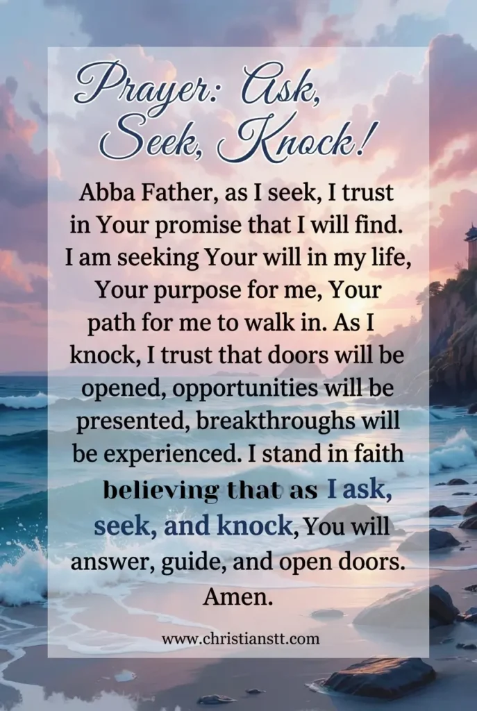 Prayer: Ask, Seek, Knock!