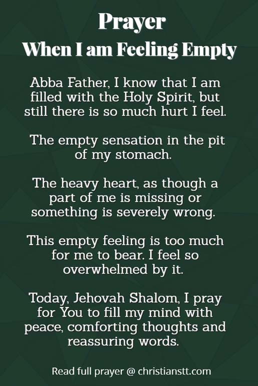 Prayer: When I am Feeling Empty