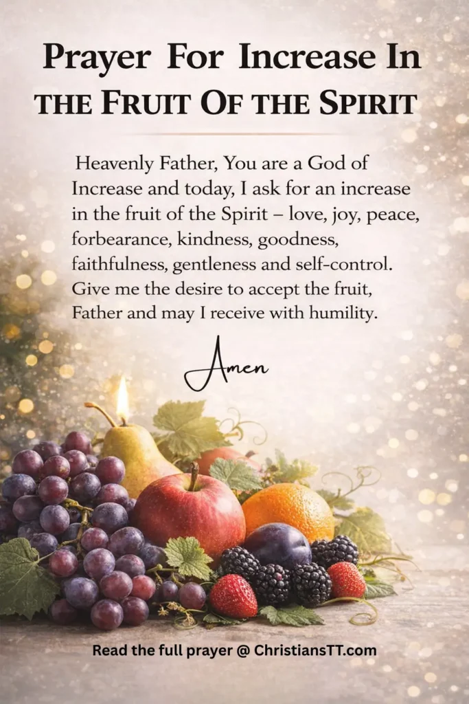 Prayer For Increase In The Fruit Of The Spirit
