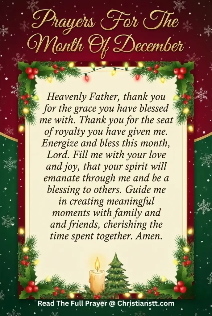 Prayers For The Month Of December